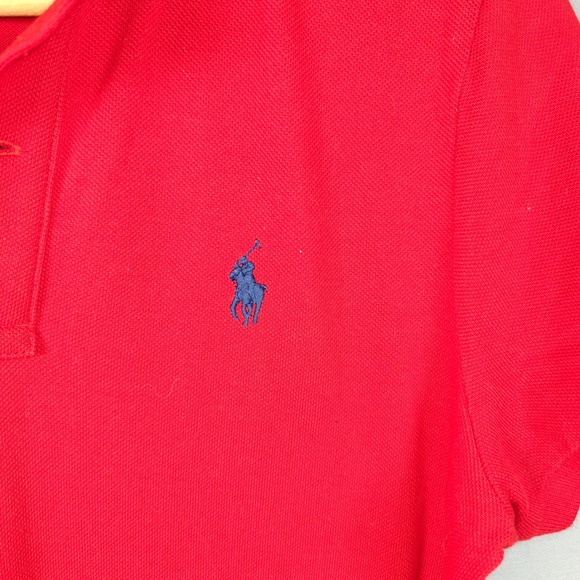 Polo Ralph Lauren Red Mesh Mini Polo Dress Women's Size M - Picture 4 of 10
